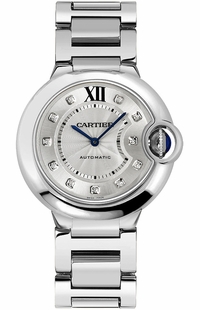 Cartier Ballon Bleu Silver Dial Diamond Women's Watch WE902075