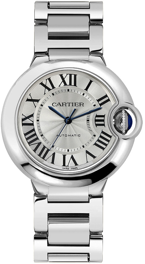 W6920046 Cartier Ballon Bleu Automatic Steel Silver Dial Watch display picture 3