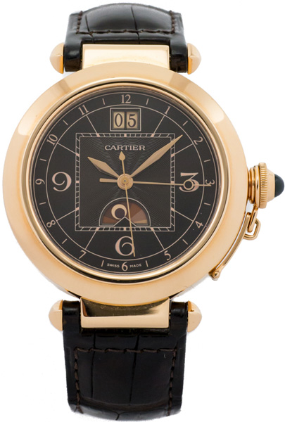 W3030001 Cartier XL Pasha Brown Dial Rose Gold Case Leather Strap