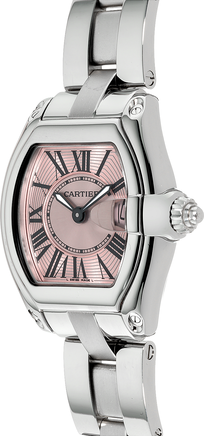 W62017V3 Cartier Roadster Ladies Quartz Pink Dial Watch