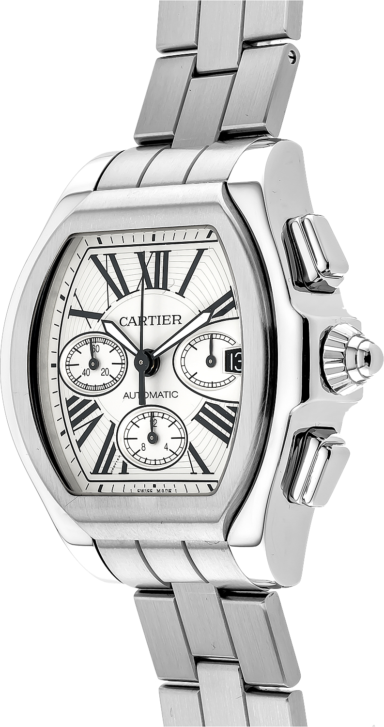 W6206019 Cartier Mens Roadster Silver Dial Stainless Steel Case