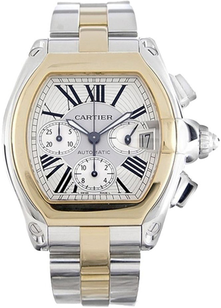 W62027Z1 Cartier Roadster XL Gold & Steel Automatic Chronograph Watch