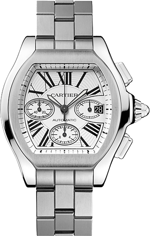 W6206019 Cartier Mens Roadster Silver Dial Stainless Steel
