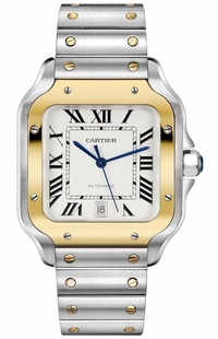 Cartier Santos De Cartier Silver Dial Men's Watch W2SA0006