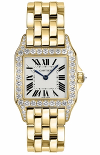 Cartier Santos Demoiselle Solid 18k Yellow Gold Women's Watch WF9002Y7