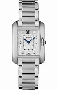 Cartier Tank Anglaise Diamond Dial Women's Watch W4TA0003