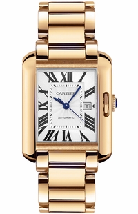Cartier Tank Anglaise Solid 18k Rose Gold Women's Luxury Watch W5310003