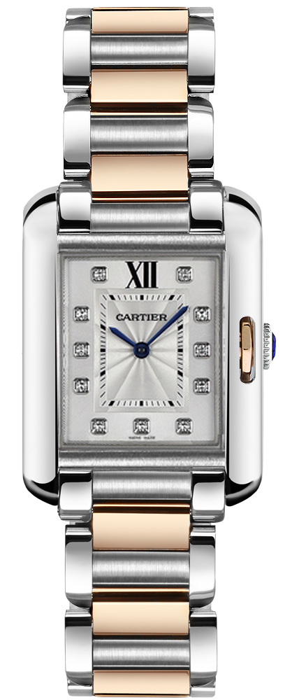 Cartier Tank Anglaise Watch Small Pink Gold Case W5310013