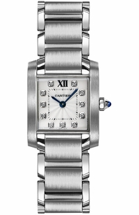 Cartier Tank Francaise Diamond Dial Women's Dress Watch WE110006