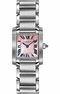 Cartier Tank Francaise Pink Pearl Petite Women's Watch W51028Q3