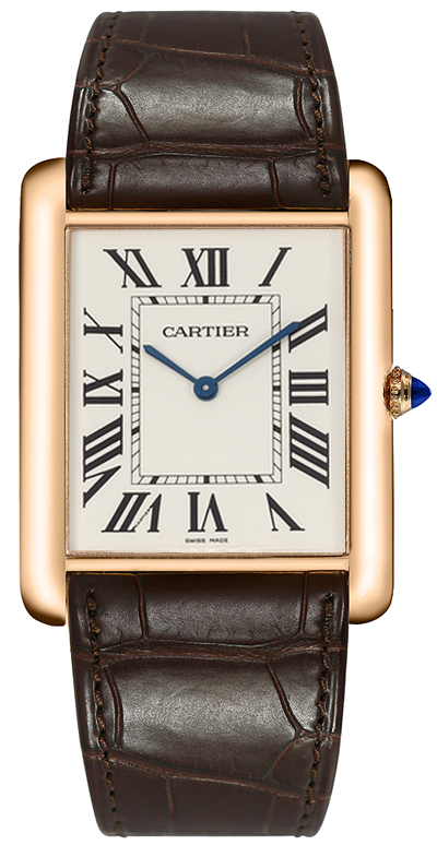 New Cartier Tank Louis W1560017 Gents Watch 18K Pink Gold Case