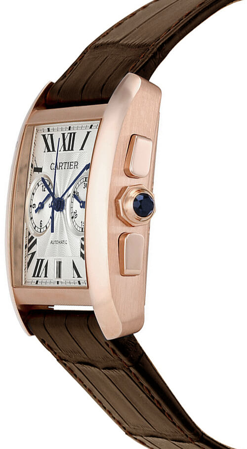 W5330005 Cartier Tank MC Brown Leather Rose Gold Chronograph Mens