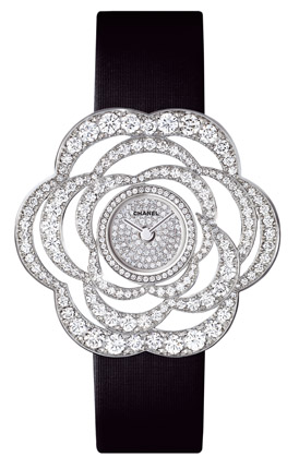 H2438 Chanel Camelia Diamond Dial Ladies Quartz Watch.