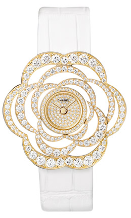 Chanel Camellia White Gold Diamond Ring Sz 5 1/4 – Opulent