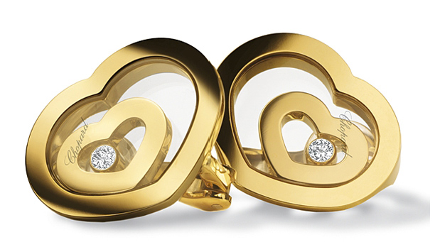 845648-0001 Chopard Happy Spirit 18k Yellow Gold Ladies Earrings