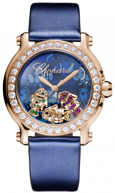 277473-5012 Chopard Happy Sport Womens 18K Rose Gold Blue  display picture 1