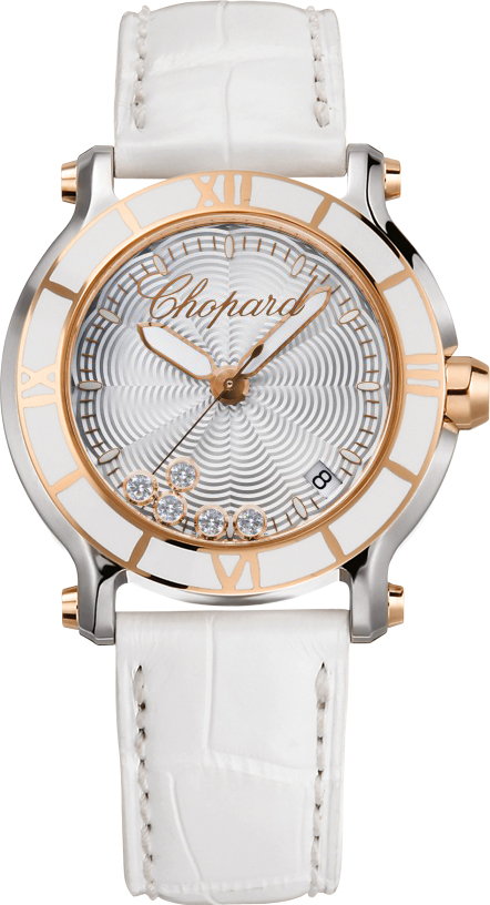 278551-6002 Chopard Happy Sport Womens 18K Rose Gold Diamond