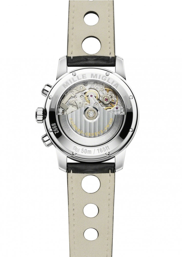 シー様 168992-3001 Chopard Mille Miglia Leather Strap Black