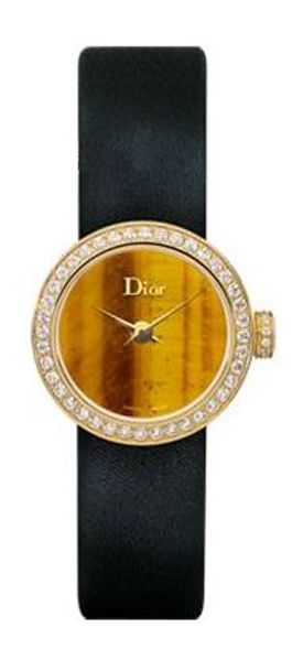 CD040153A005 La D De Dior Tiger Eye Dial Ladies Solid Gold Quartz