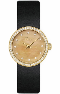 Christian Dior La D De Dior Gold Pearl & Diamond Dial Women's Watch CD047150A001