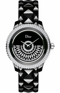 Christian Dior VIII Black Ceramic Diamond Women's Watch CD123BE0C001