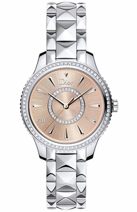 Christian Dior VIII Montaigne Pink Dial Diamond Women's Watch CD152510M002
