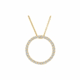 Circle of Life Diamond Pendant, 0.5 Carat on 14k Yellow Gold P050CLY