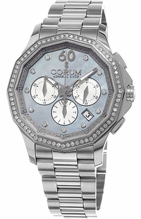 Corum Admiral's Cup Pearl Baby Blue Dial Women's Watch 132.101.47/V200 PK11