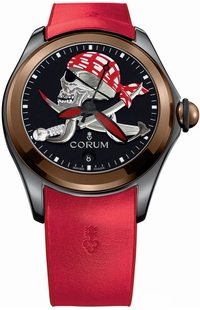 Corum Bubble 47 Pirate Black Steel Men's Watch 082.310.93/0376 PIRA