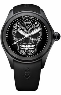 Corum Bubble 47 Skull Black Dial Men's Watch 082.310.98/0371 SM01