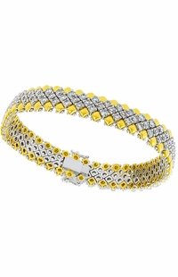 Diamond Bracelet, 6.52 Carat Diamonds on 18K White & Yellow Gold