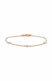 Diamond by the Yard Bracelet, 0.32 Carat on Solid 14k Rose Gold
