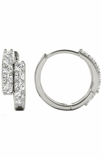 Diamond Earrings, .36 Carat Round Diamonds on 18k White Gold E21972W