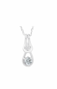 Diamond Knot Pendant, 0.08 Carat on 10k White Gold P008KN1W