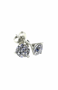 Diamond Martini Earrings, 0.2 Carat on Solid 14k White Gold 3ME20W