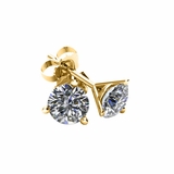 Diamond Martini Earrings, 0.2 Carat on Solid 14k Yellow Gold 3ME20Y