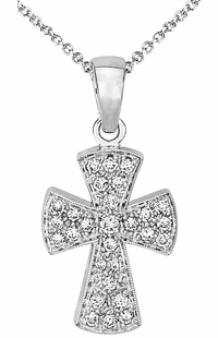 Diamond Pendant, .24 Carat Diamonds on 14k White Gold PWG153
