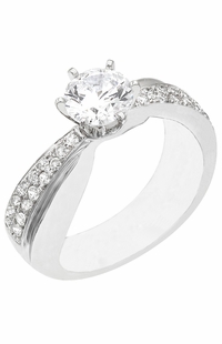 Diamond Ring, .32 Carat Diamonds on 14K White Gold