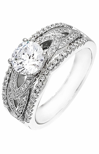 Diamond Ring, .35 Carat Diamonds on 14k White Gold RWG134
