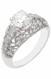 Diamond Ring, .36 Carat Diamonds on 14k White Gold RWG160