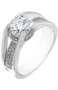 Diamond Ring, .43 Carat Diamonds on 14K White Gold