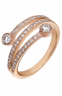 Diamond Ring, .48 Carat Diamonds on 14K Rose Gold