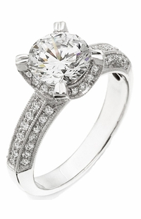 Diamond Ring, .52 Carat Diamonds on 18K White Gold