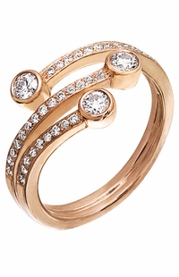 Diamond Ring, .53 Carat Diamonds on 14K Rose Gold