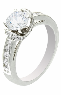 Diamond Ring, .66 Carat Diamonds on 14K White Gold