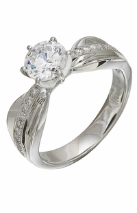 Diamond Ring, .67 Carat Diamonds on Palladium