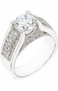Diamond Ring, .68 Carat Round Diamonds on 18K White Gold