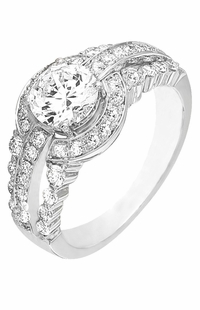 Diamond Ring, .70 Carat Diamonds on 14K White Gold