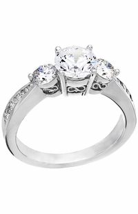 Diamond Ring, .78 Carat Diamonds on 14K White Gold