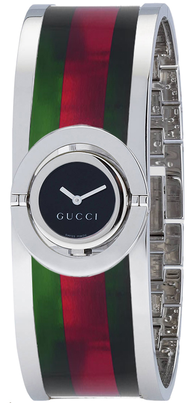 YA112517 Gucci 112 Twirl Ladies Quartz Steel & Acetate Bracelet display picture 1
